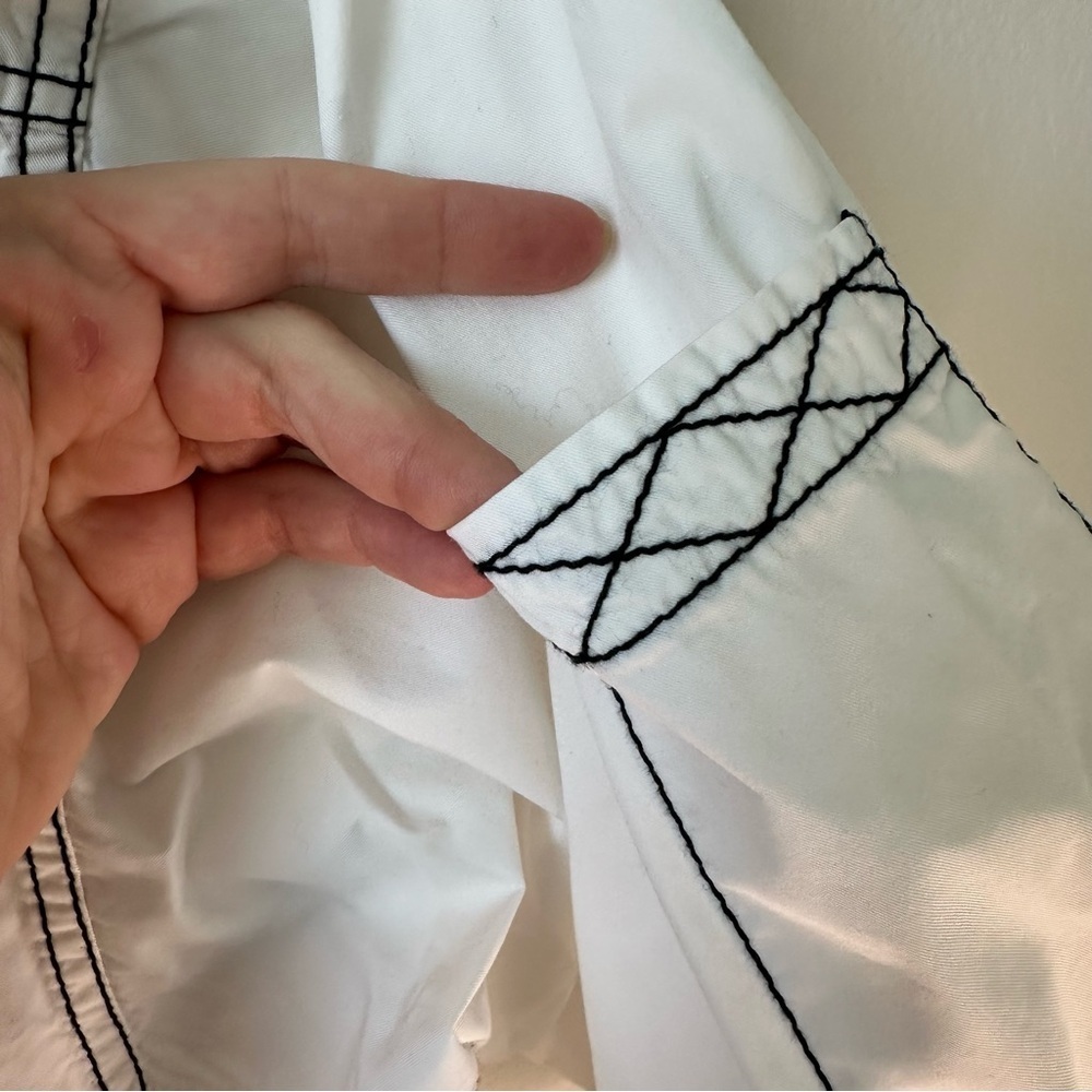 Tory Burch diamond-stitch poplin tunic SZ US 10 - Picture 11 of 12